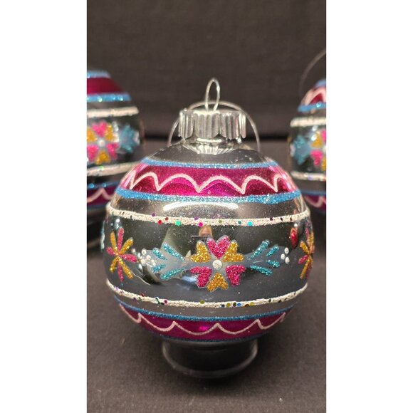 Christopher Radko Shiny Brite Vintage Style Glass Christmas Ornaments - Picture 4 of 6